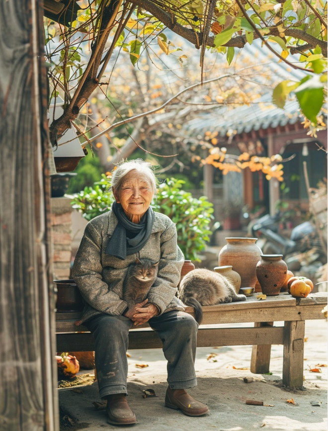 노인의 모습
