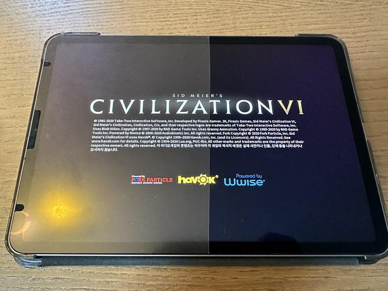 아이패드 프로4세대 종이질감 보호 필름 - 게임(문명6)