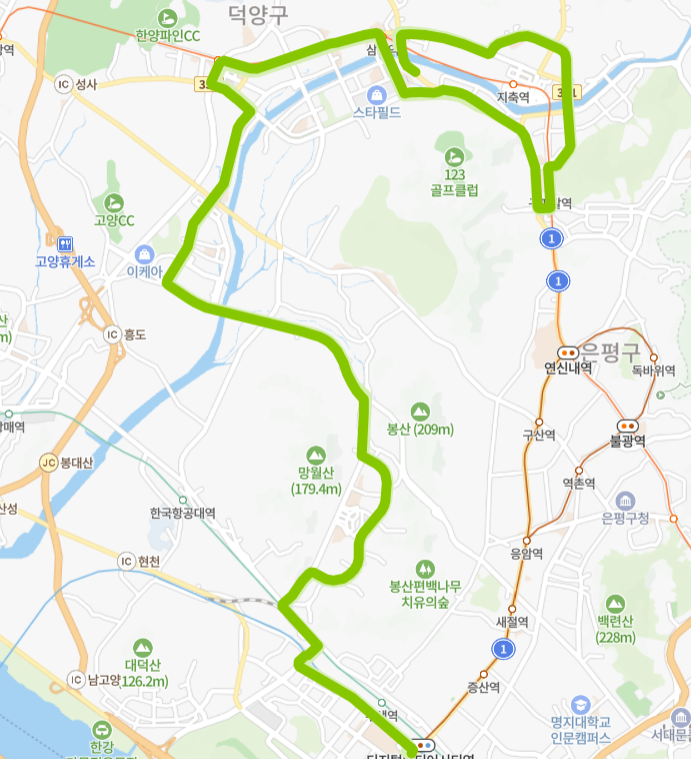 고양-서울-730번-버스-노선-지도