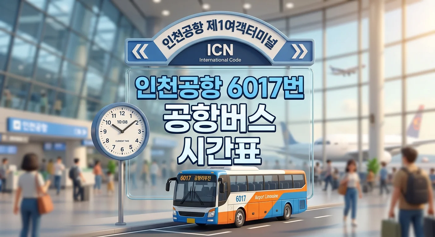 인천공항 6017번 공항버스 시간표와 요금 (동작&middot;관악&middot;낙성대 방면)