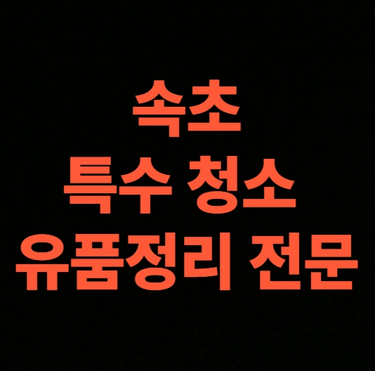 속초 고독사청소 업체