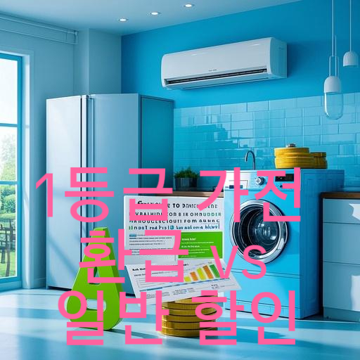 1등급 가전 환급 vs 일반 할인