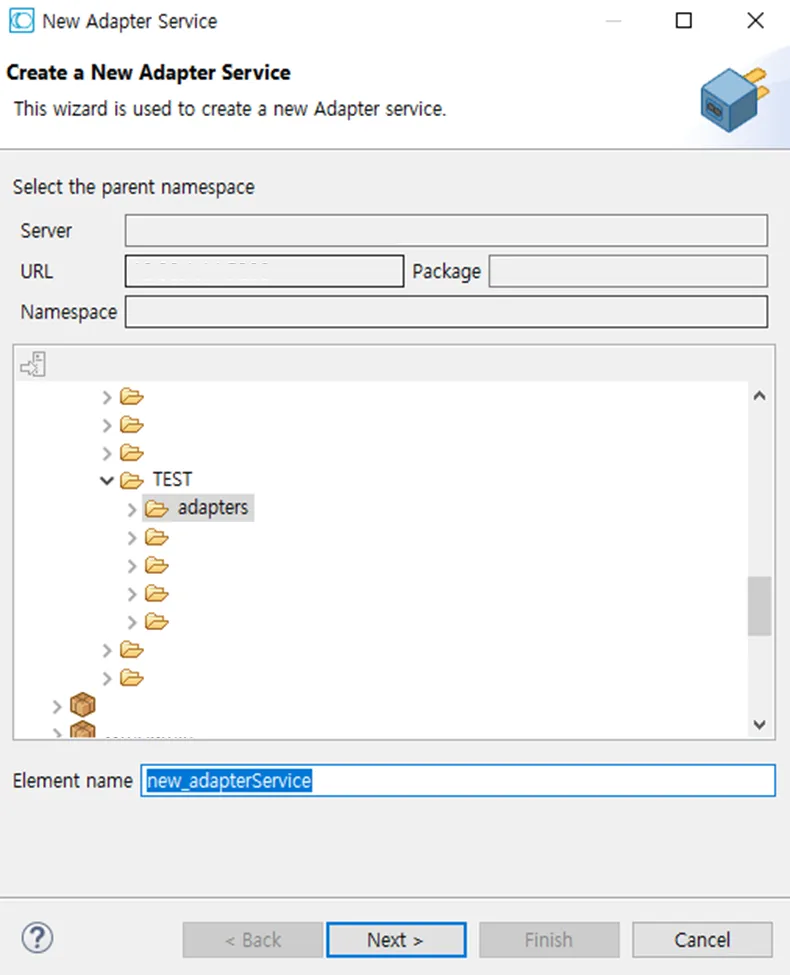 Webmethods 사용해보기 - undefined - 4. Adapter 서비스 생성 Webmethods 사용해보기 - undefined - 4. Adapter 서비스 생성