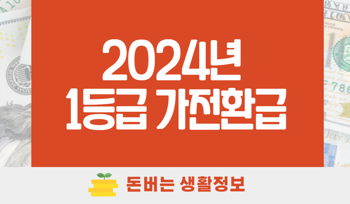 2024년 1등급 가전환급