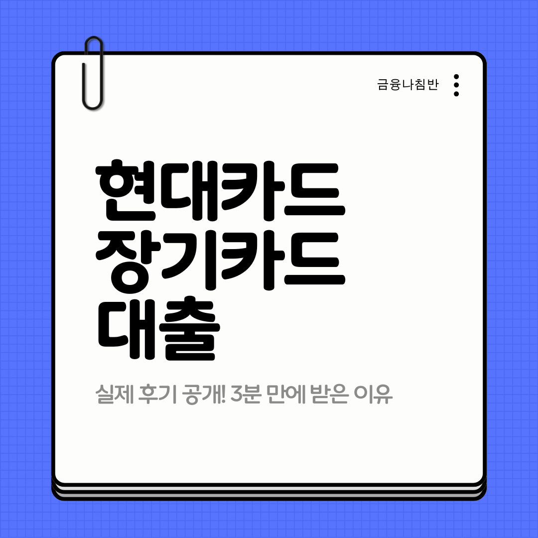 현대카드 장기카드대출 01