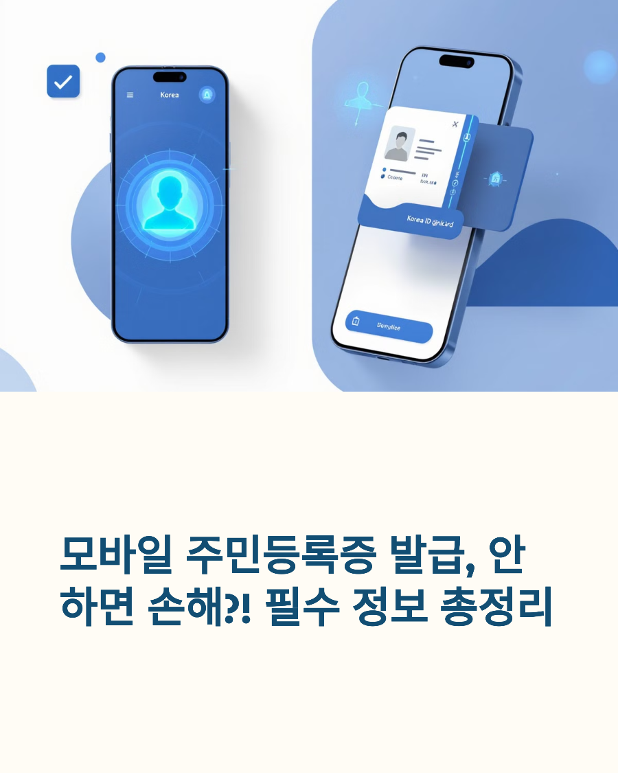 모바일 주민등록증 발급, 안 하면 손해?! 필수 정보 총정리
