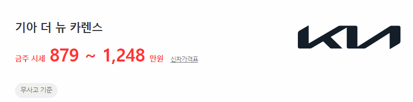 더 뉴 카렌스 중고차