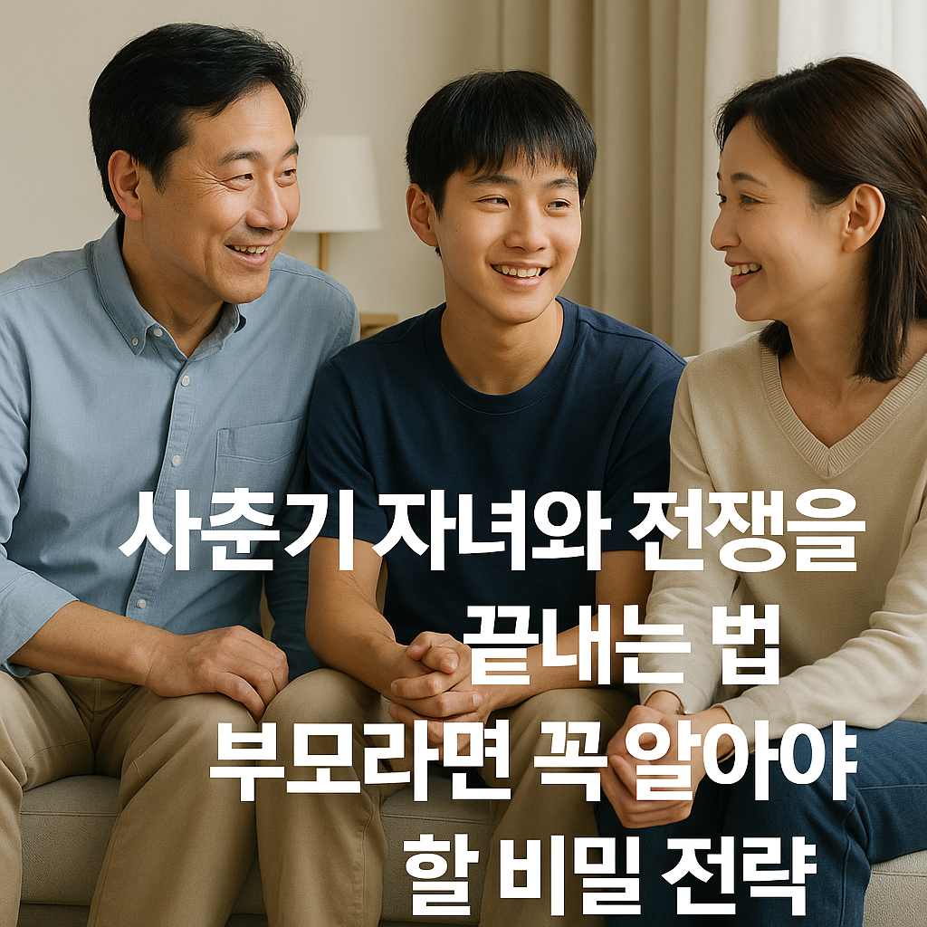 사춘기 자녀와 전쟁 이제 끝내 볼까?