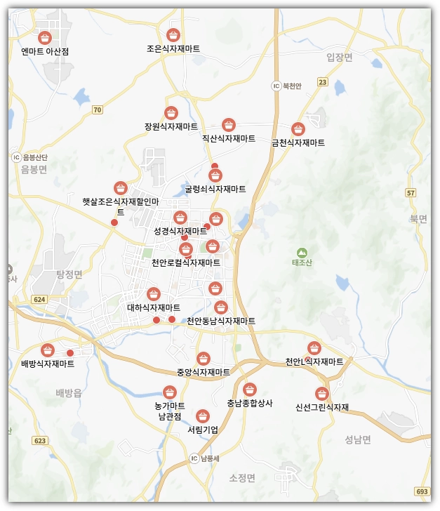 민생회복 소비쿠폰, 천안에서 사용 가능한 식자재마트 총정리