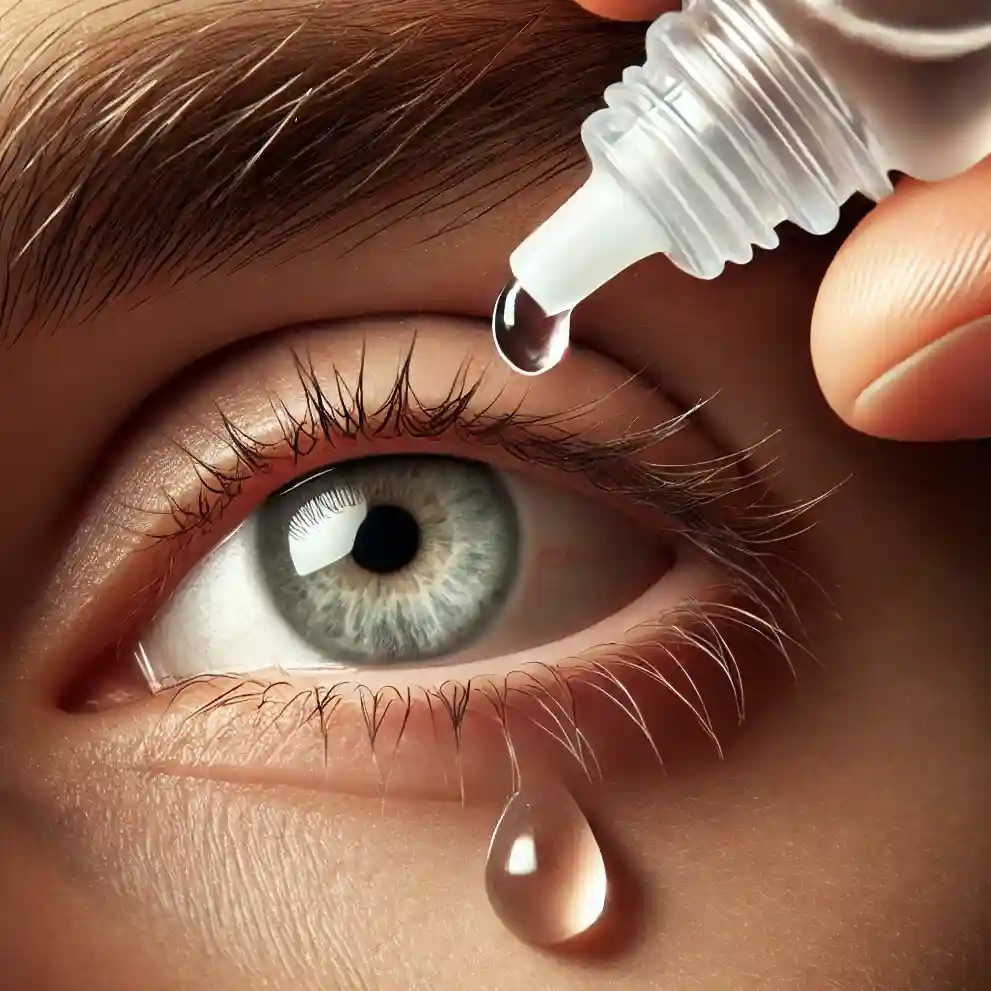 인공 눈물을 점안하는 사진