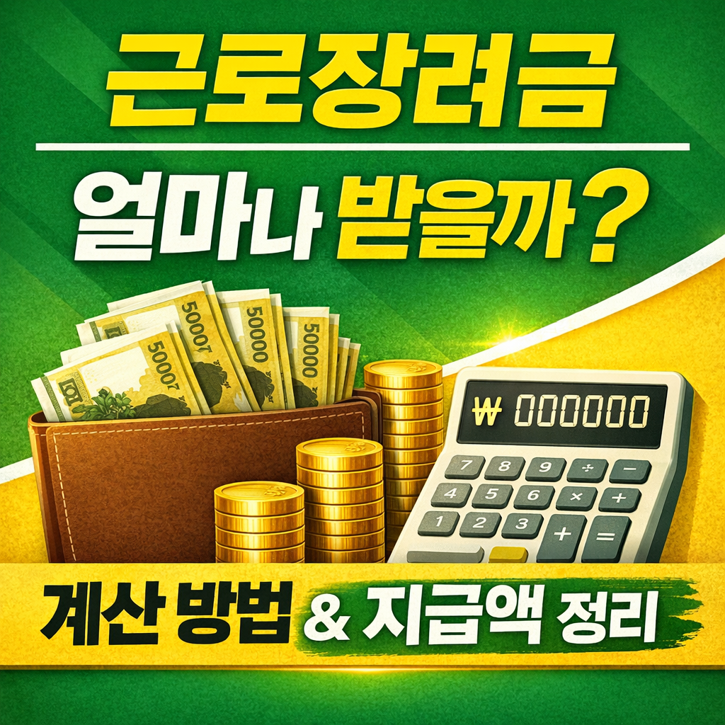 근로장려금 계산 방법과 지급액 기준 정리