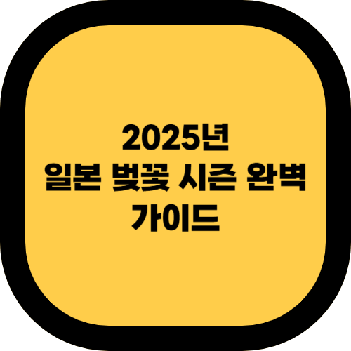 🌸 2025년 일본 벚꽃 시즌 완벽 가이드