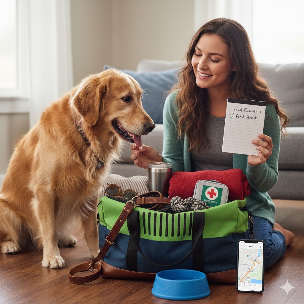 반려견과 여행준비 사진