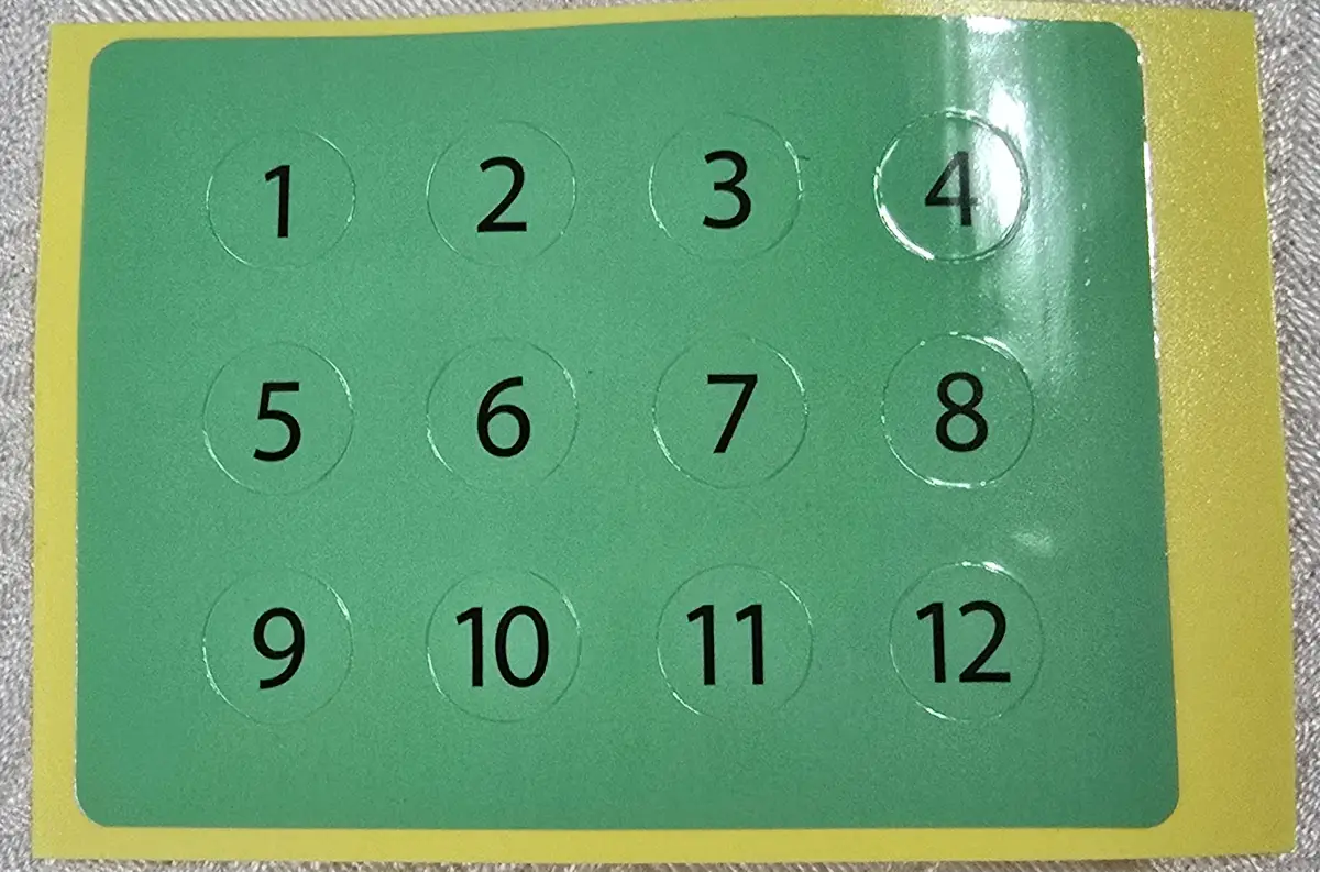 동봉되어 있던 교체월 표시 스티커