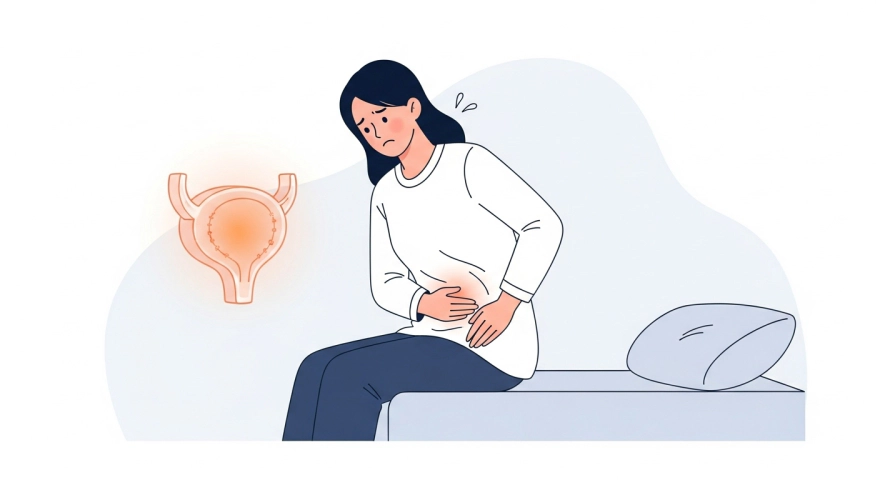 여성 요로 해부 구조와 방광염 발생 위치 설명 그림