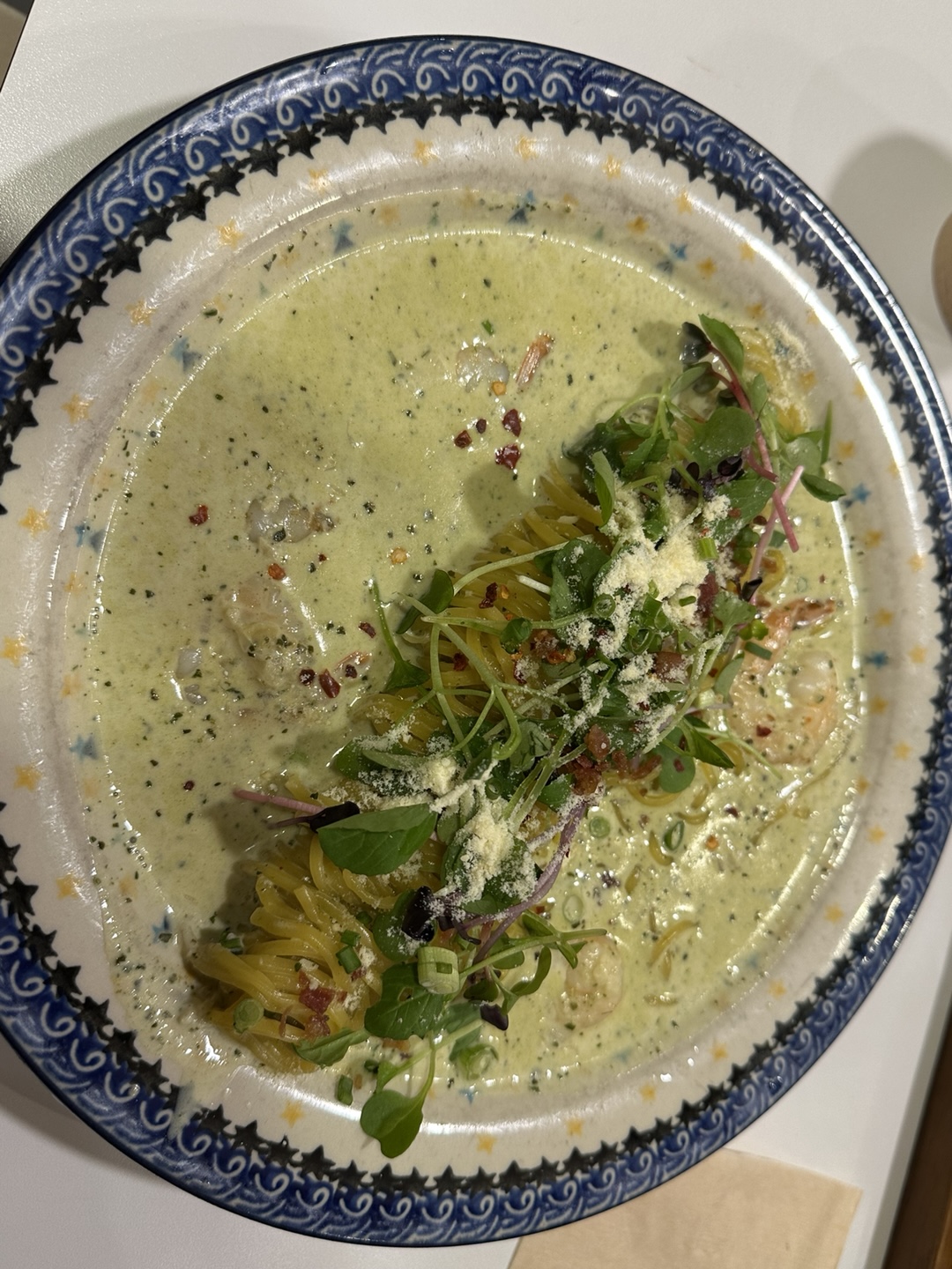 미도인 바질크림 새우파스타 이미지