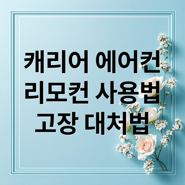 캐리어 에어컨 리모컨