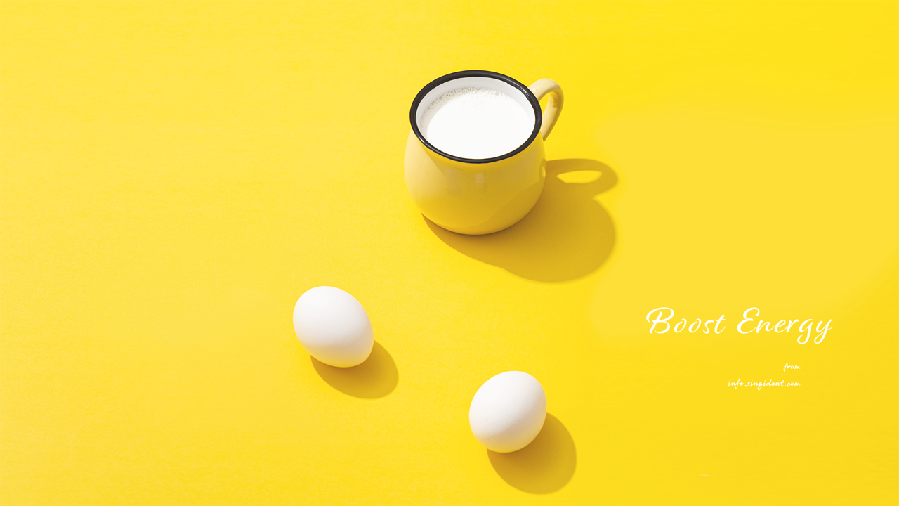 02 우유와 계란 C - Boost Energy 노란색배경화면