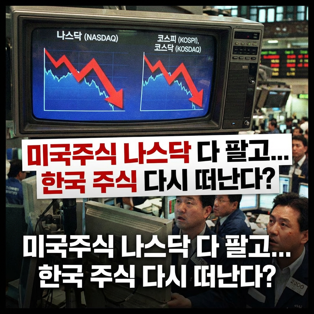 미국주식 나스닥 다 팔고, 한국 주식 오르더니 코스피, 코스닥 다시 떠난다? 관련 사진