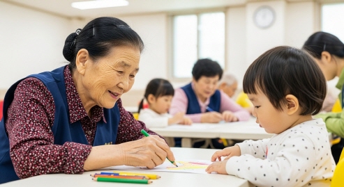 취약계층(노인&amp;#44; 영유아 등)을 지원하는 모습
