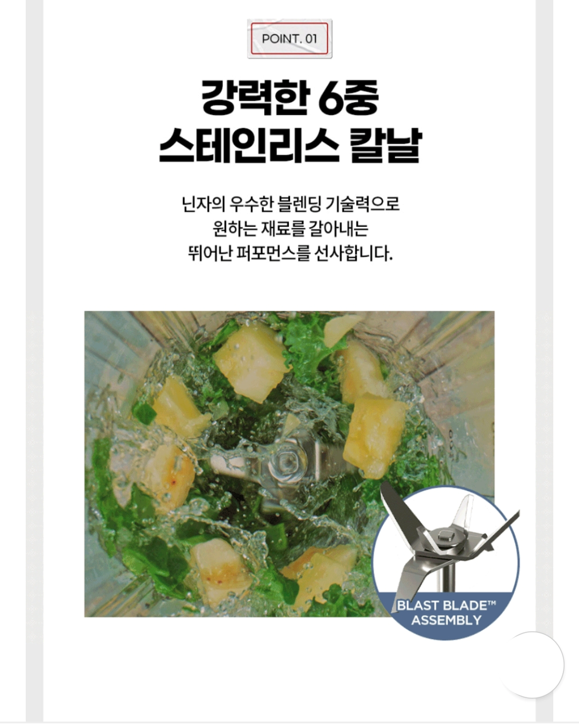 닌자 블렌더 버튼 및 조작부 사진