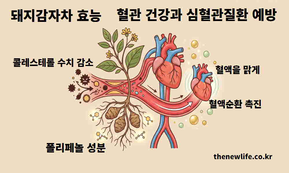 돼지감자차 효능 혈관 건강 심혈관질환 예방