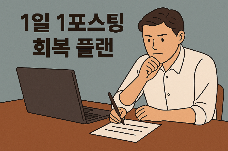 1일 1포스팅 회복 플랜 - 1일1포스팅 루틴