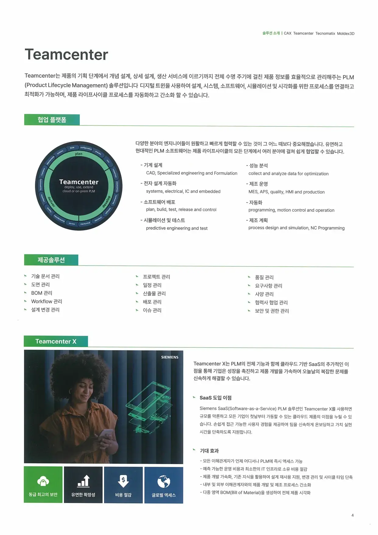 스마트 제조 환경을 구현하기 위해 설계부터 서비스에 이르는 통합 솔루션 제공 및 스마트공장 운영까지 지원하는 (주)씨테크시스템