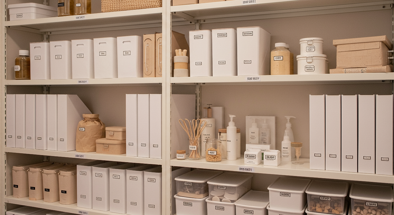 잘 정리된 수납장