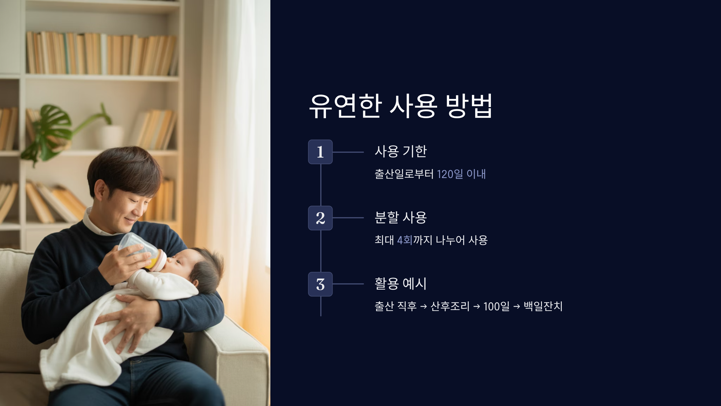 배우자 출산휴가 사용 기한과 분할 사용 방법