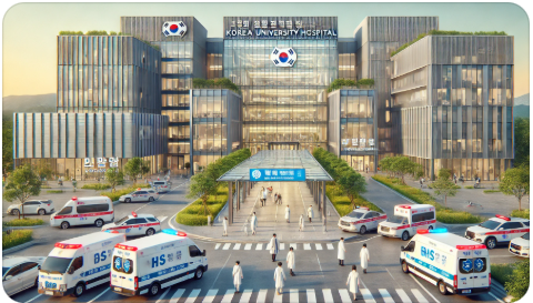 대형 대학병원 외부 전경
