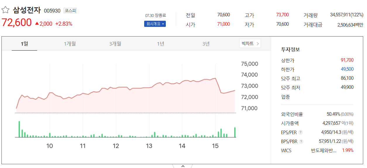 삼성전자 주식
