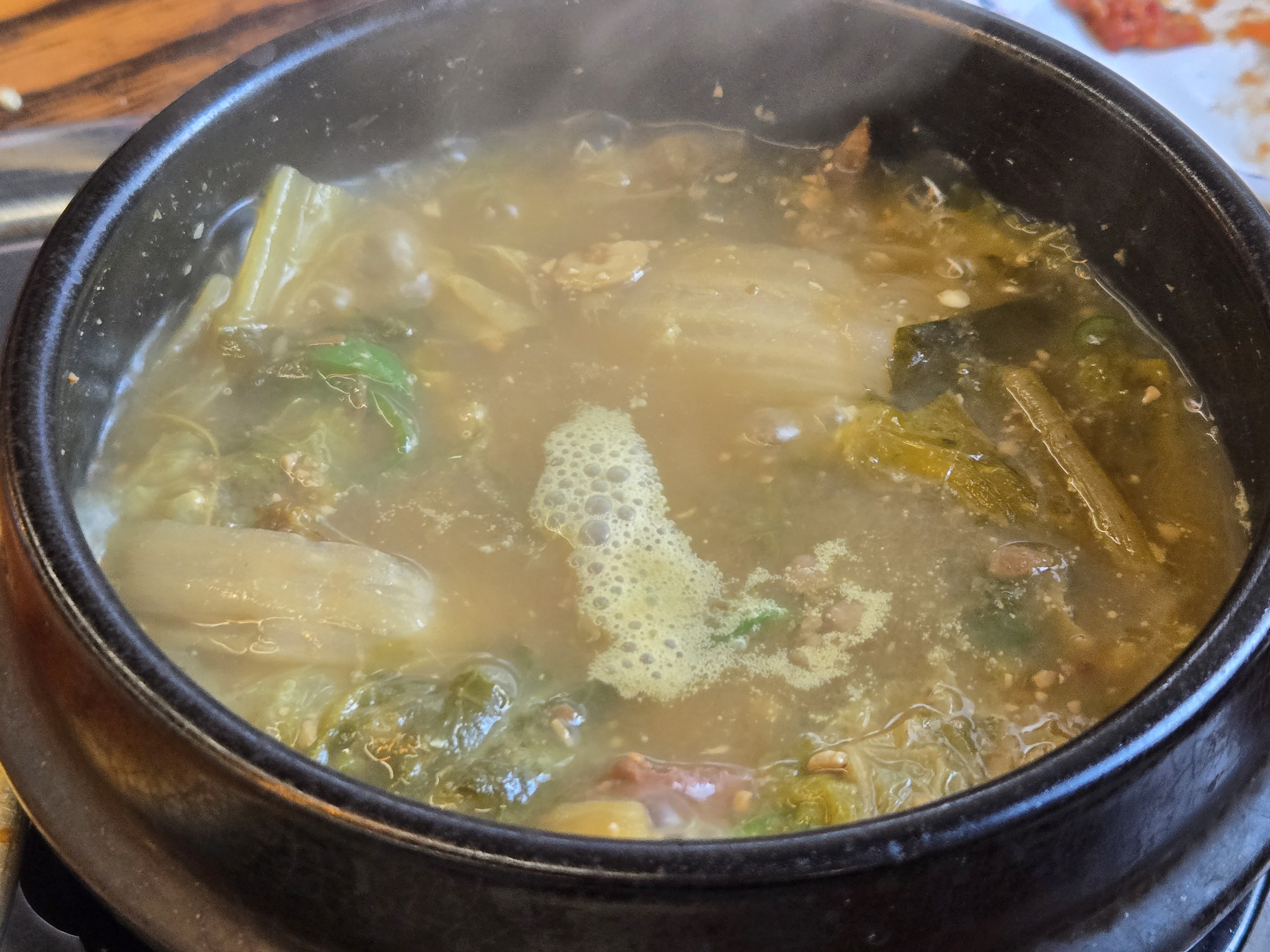 안동 맛집 우정숯불갈비 시래기 된장국