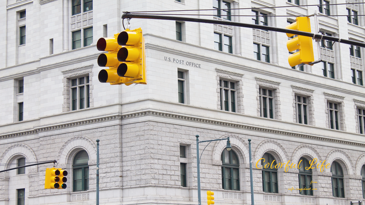 07 노란색 신호등 C - Colorful Life 회색배경화면