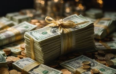 돈다발 사진입니다.