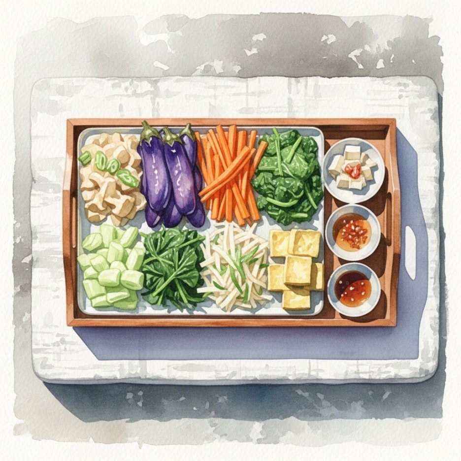 정갈하게 차려진 사찰 음식 한 상