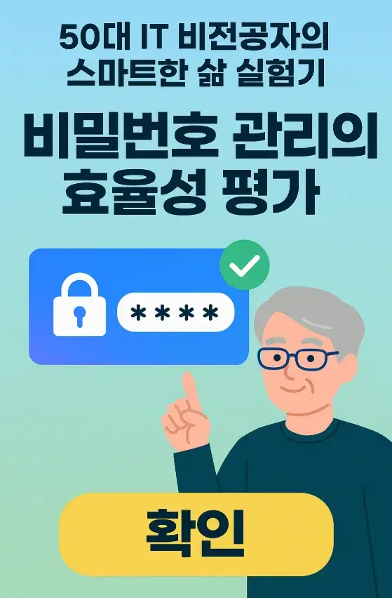 50대 IT 비전공자의 스마트한 삶 실험기: 비밀번호 관리 방식의 효율성 평가
