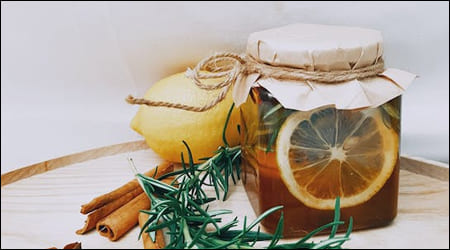 계피와 레몬이 들어간 생강청