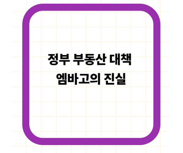 정부 부동산 대책 엠바고의 진실