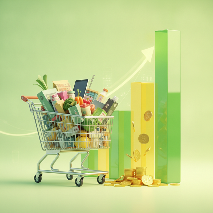 데이터 기반 소싱 전략을 통해 원가 절감에 성공하고 마진을 확보한 긍정적인 결과물 이미지