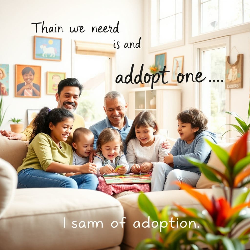 입양 가족의 행복한 모습