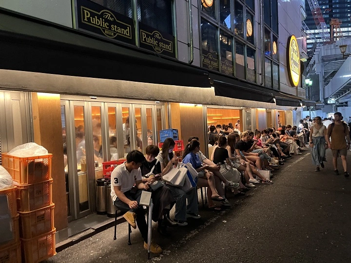 도쿄 시부야 츠키시마 몬자 쿠우야 대기 장소