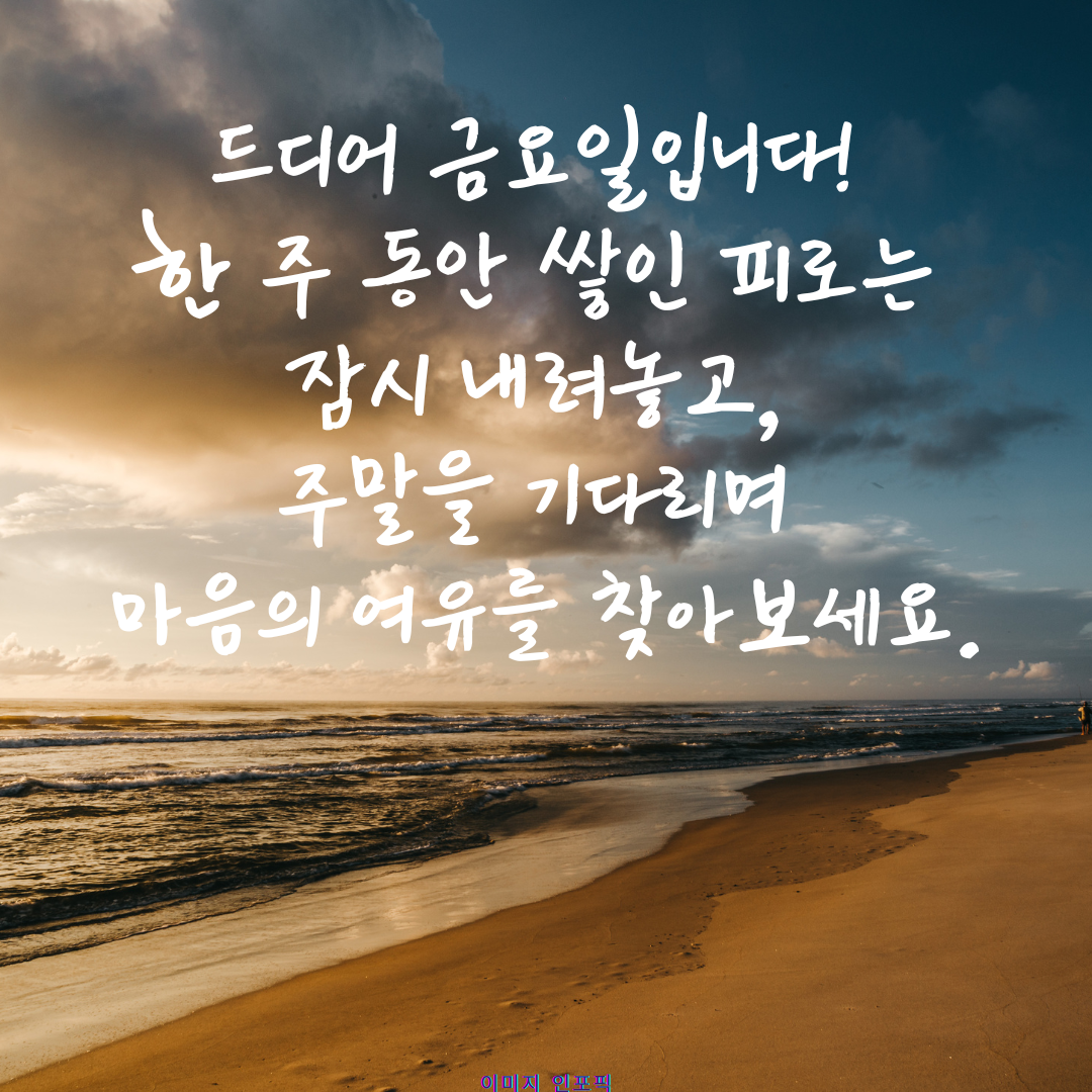 금요일 아침 인사말 이미지 문구 모음집