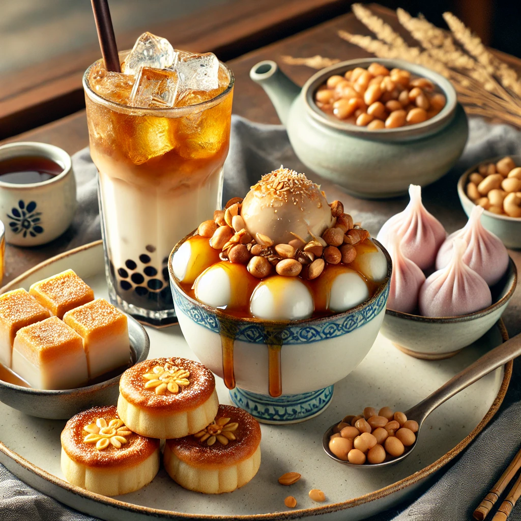 타이난 전통 디저트와 음료들