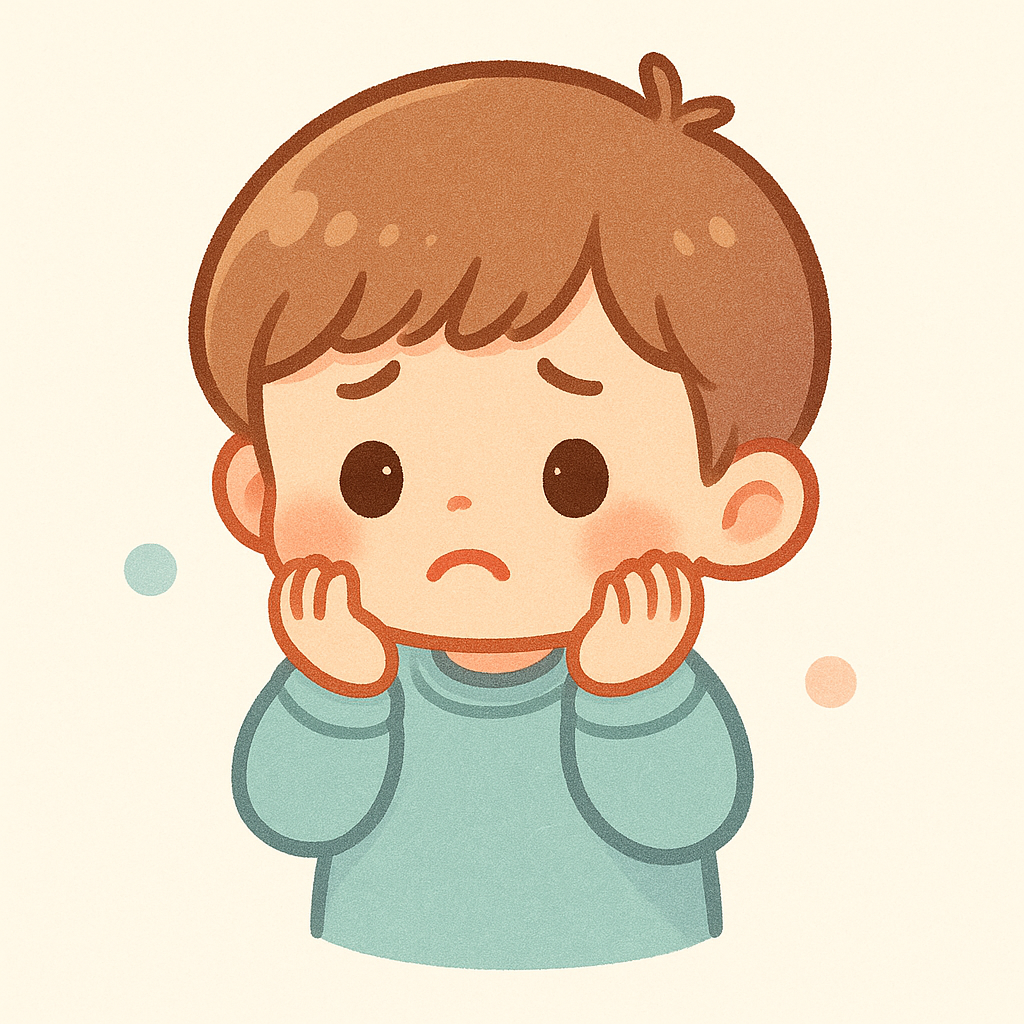 불안해 하는 어린이