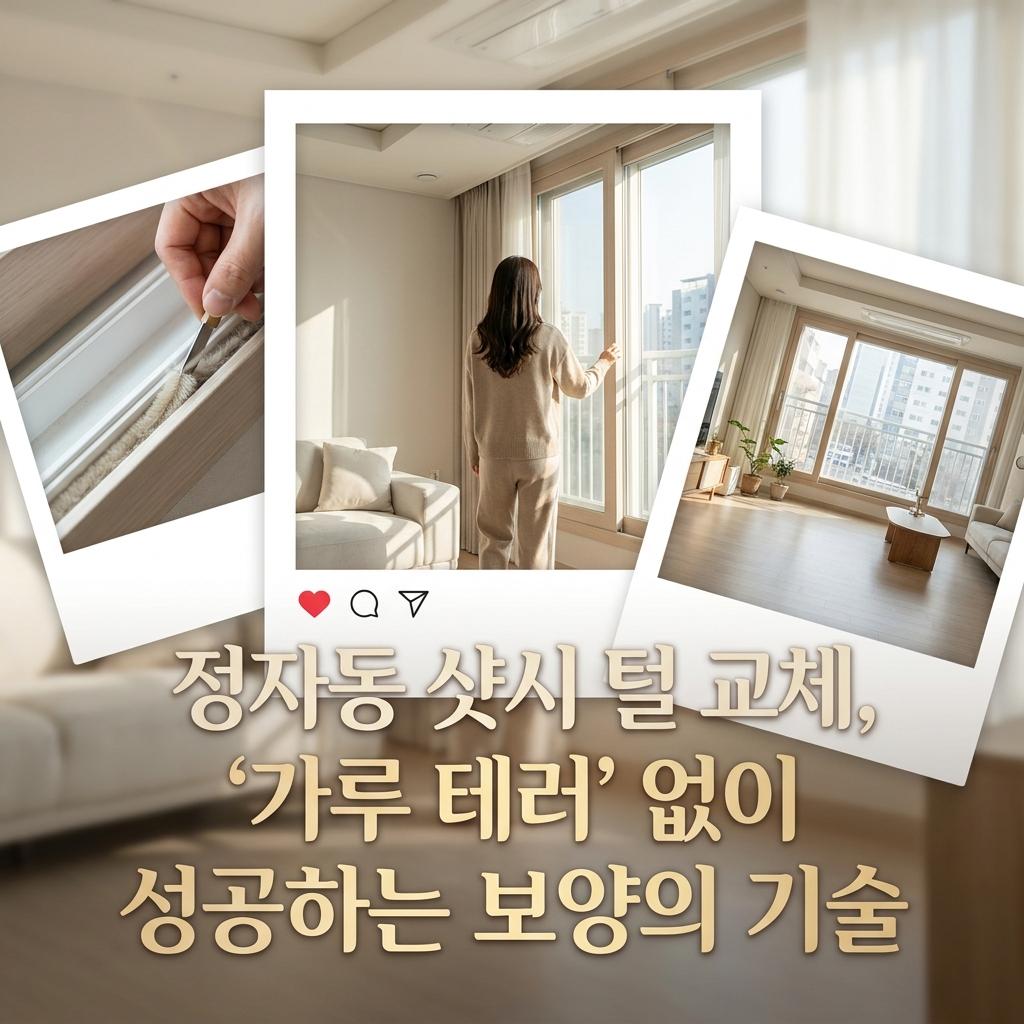 정자동 아파트 베란다 샷시 털 셀프 교체, 미세 플라스틱 테러 피하는 3중 보양의 진실