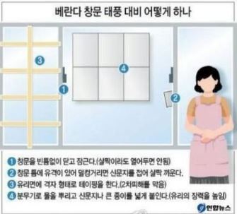 태풍이 올때 유리창