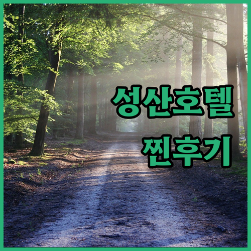 내돈내산 제주 성산 호텔 추천! 위치..