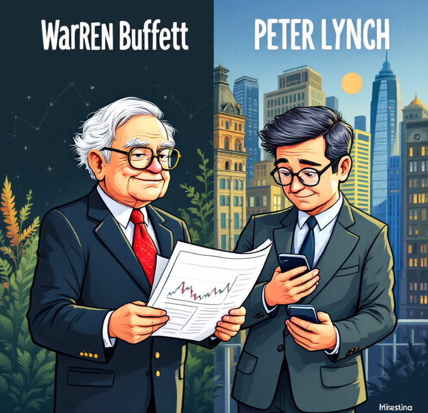 가치투자자와 성장투자자의 대표이미지