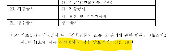 지반공사 하자보증기간